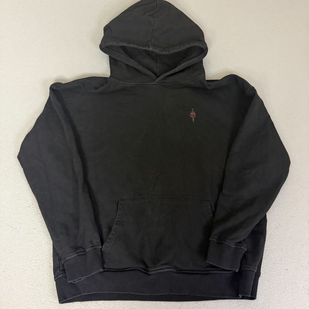 Tearaway Black Skull Sword Graphic Hoodie See You On The Other Side Cotton